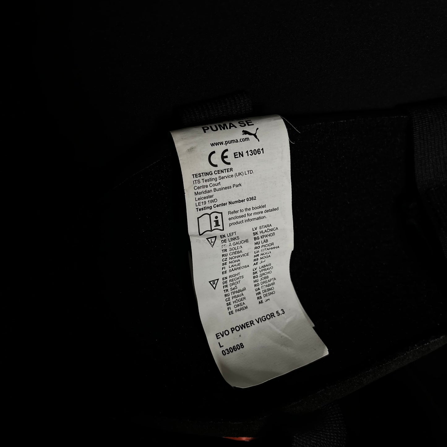 Protège tibia puma PWR - Orange/Noir